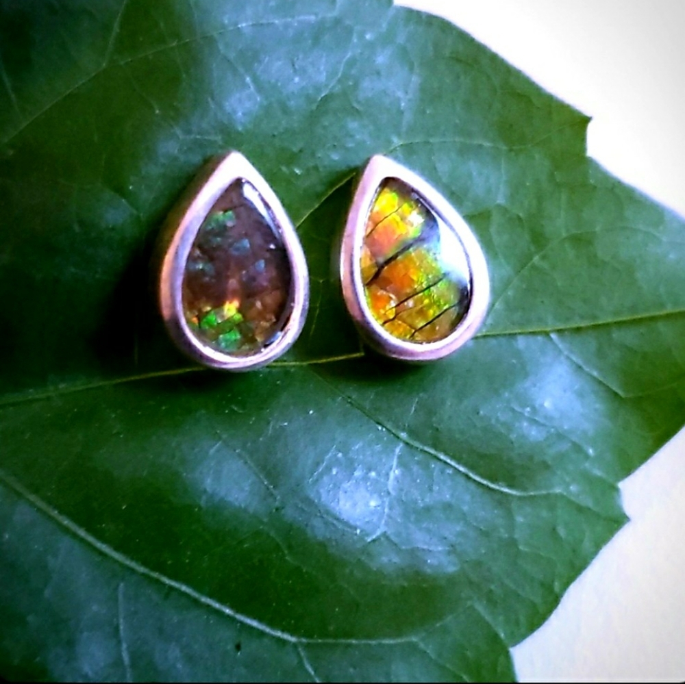 Vintage Sterling silver butterfly wing earrings